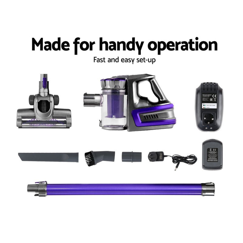Get ready to take on any mess with the Danoz Direct - Devanti Handheld Vacuum Cleaner! With a powerful 150W motor and cordless design - danozdirect