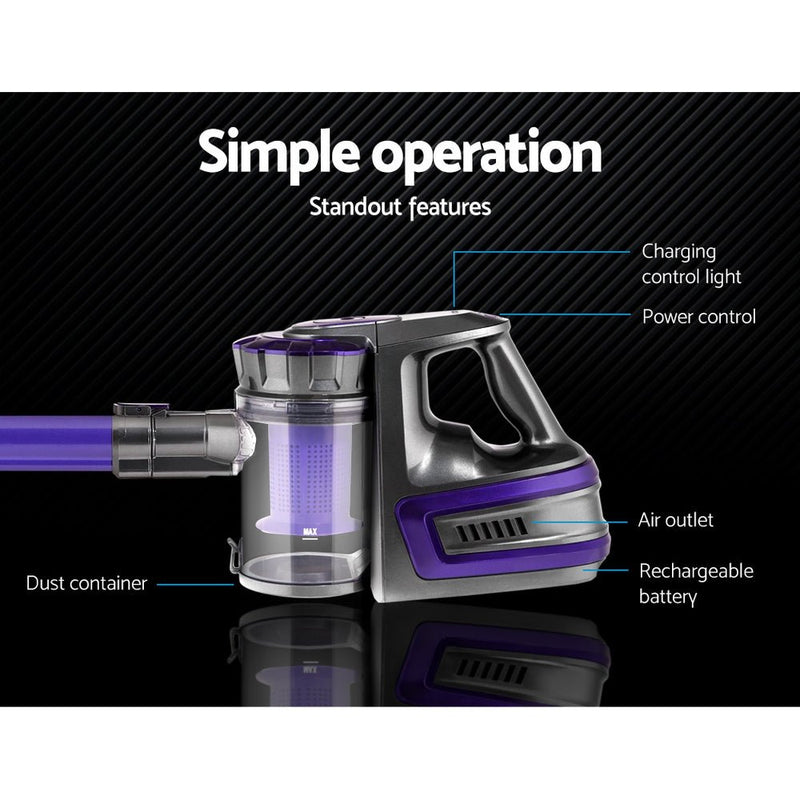 Get ready to take on any mess with the Danoz Direct - Devanti Handheld Vacuum Cleaner! With a powerful 150W motor and cordless design - danozdirect