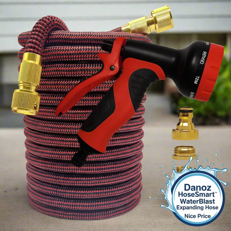 Get your garden blasting with Danoz Waterblast Hose! Stretching from 7.5 to 30 meters, super expandable, 3 Years warranty! - danozdirect