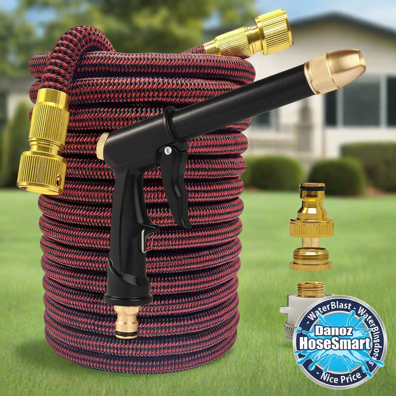 Get your garden blasting with Danoz Waterblast Hose! Stretching from 7.5 to 30 meters, super expandable, 3 Years warranty! - danozdirect
