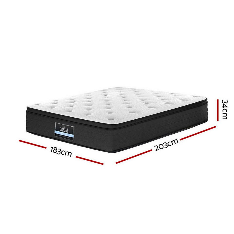 Giselle Bedding 34cm Mattress Euro Top King - danozdirect
