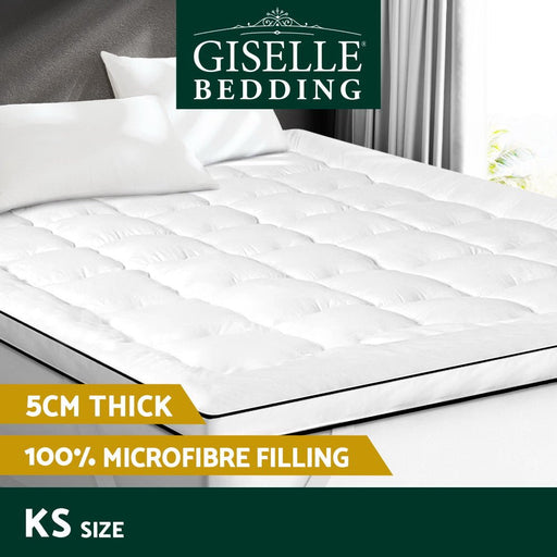 Giselle Bedding Mattress Topper Pillowtop - King Single - danozdirect