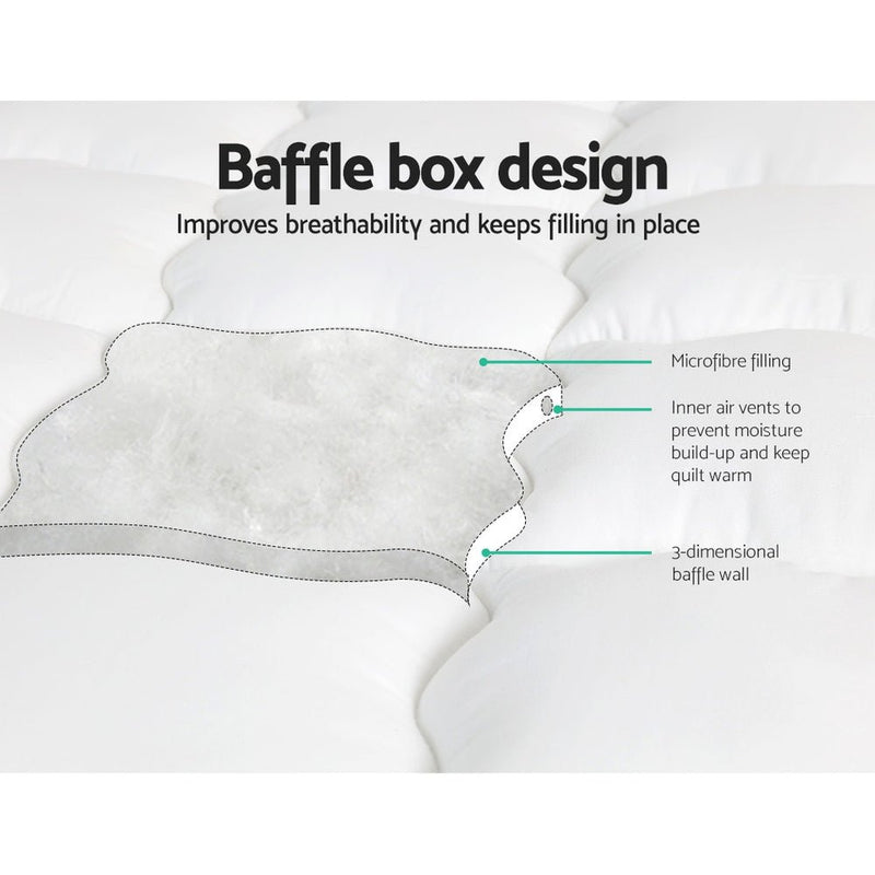 Giselle Bedding Mattress Topper Pillowtop - King Single - danozdirect