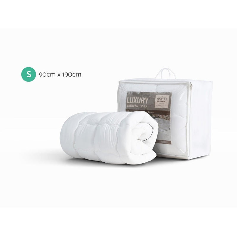 Giselle Bedding Mattress Topper Pillowtop - Single - danozdirect