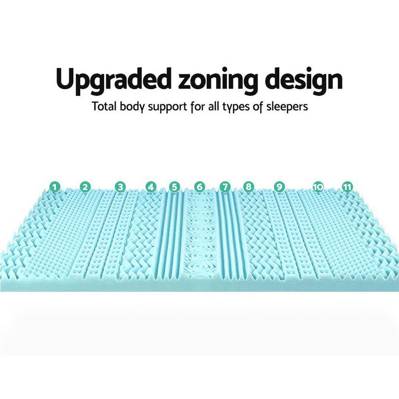 Giselle Bedding Memory Foam Mattress Topper 11 - Zone 8cm Double - danozdirect