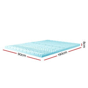 Giselle Bedding Memory Foam Mattress Topper 11 - Zone 8cm Single - danozdirect