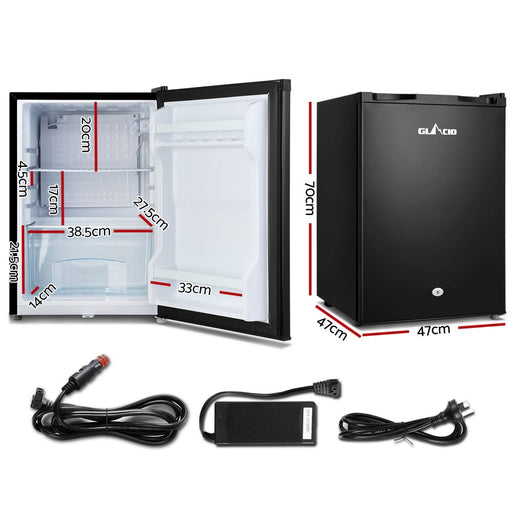 Glacio 80L Portable Fridge Freezer Bar Upright 12V/24V/240V Camping Caravan - danozdirect