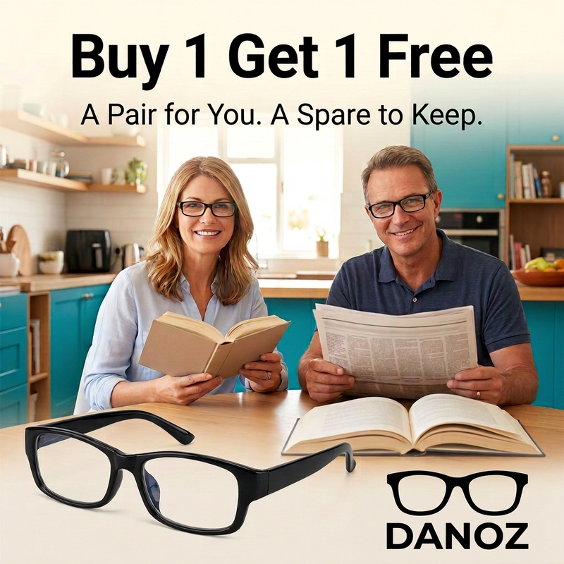 👓 Danoz GlasseSmart | Multi-Power Reading Glasses | Lightweight Frames | Spring Hinges | Buy 1 Get 1 Free | Free Postage!