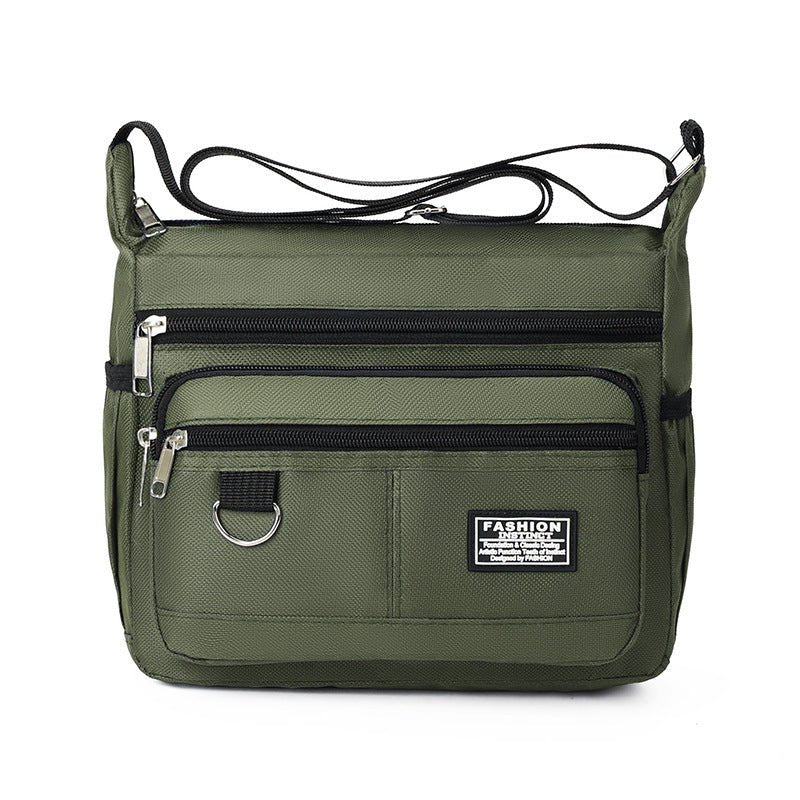 Green Men's Waterproof Oxford Cloth Crossbody Bag - Durable Anti - Theft Shoulder Backpack for Business, Travel & 10 - inch Tablet - danozdirect