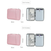 Grey 360° Protective Laptop & Tablet Sleeve with Accessory Organizer - Water - Repellent Carrying Case - danozdirect