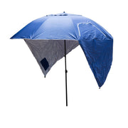 Havana Outdoors Beach Umbrella 2.4M Outdoor Garden Beach Portable Shade Shelter - Blue - danozdirect