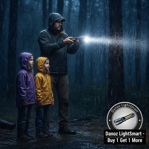High Power LED Flashlight from Danoz Direct is your ultimate companion for outdoor adventures - Buy 1 Get 1 Free! - danozdirect