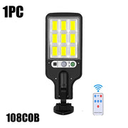 Illuminate your outdoor space with Danoz Direct - 108COB Solar Street Lights with a motion sensor and 3 modes - Bundel Offers - danozdirect