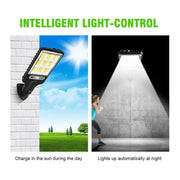 Illuminate your outdoor space with Danoz Direct - 108COB Solar Street Lights with a motion sensor and 3 modes - Bundel Offers - danozdirect