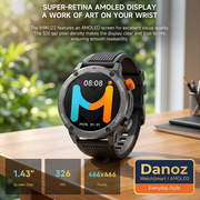 IMIKI D2 AMOLED screen in sunny home workspace