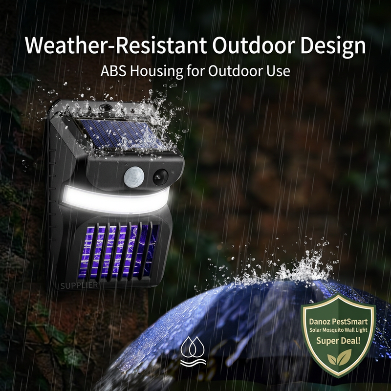 Weather-resistant outdoor wall lamp with corrected wording