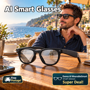 WearableSmart black glasses coastal cafe hero Free Postage