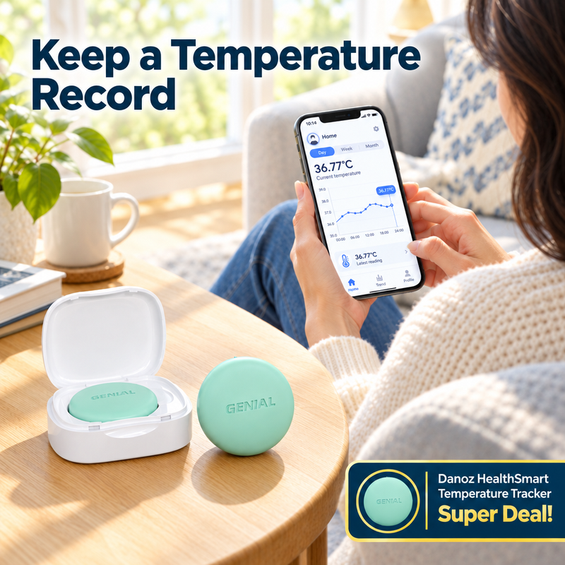 HealthSmart temperature record lifestyle view