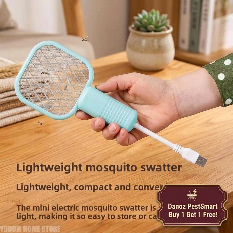 Handheld USB swatter with new offer badge