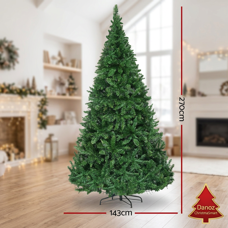 Green fir dimensions 270cm high and 143cm wide