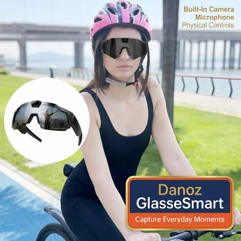 🎥 Danoz GlasseSmart | Camera Sports Glasses | Hands-Free Video & Photos | WiFi App Connection | Lens Style Choices | Free Postage!