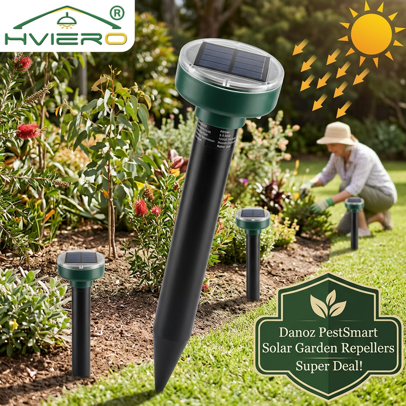 Danoz PestSmart solar garden repeller illustration