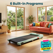 Green Everfit walking pad six built-in programs