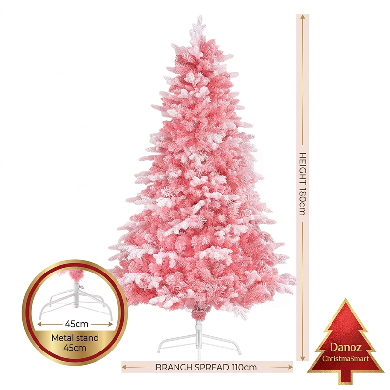 Pink tree dimensions 180cm height 110cm spread and 45cm stand