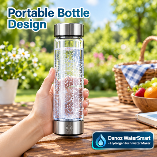 Portable silver bottle outdoors