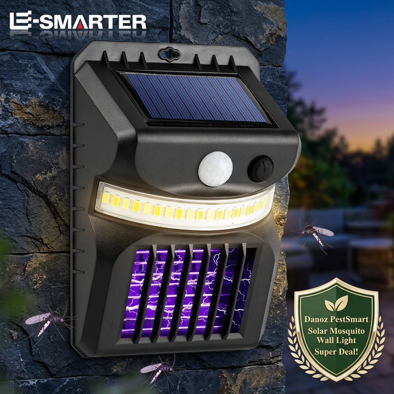 E-SMARTER UV mosquito wall light with PestSmart branding