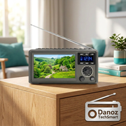 Danoz TechSmart player displaying countryside scenery