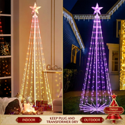 Indoor and outdoor light tree display with transformer care instruction