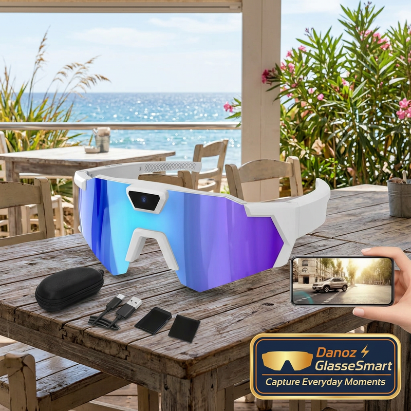 🎥 Danoz GlasseSmart | Camera Sports Glasses | Hands-Free Video & Photos | WiFi App Connection | Lens Style Choices | Free Postage!
