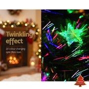 Twinkling effect from 20 colour-changing optic-fibre stars