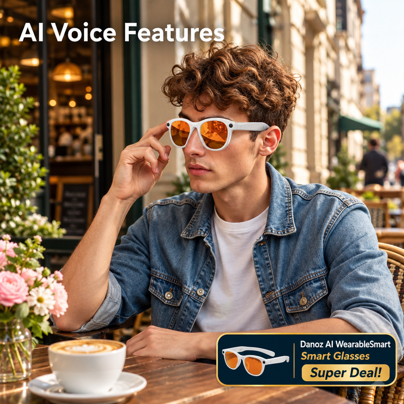 WearableSmart white glasses cafe voice features