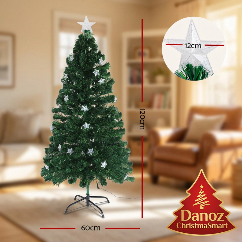 Christmas tree dimensions 120cm tall 60cm wide and 12cm star topper