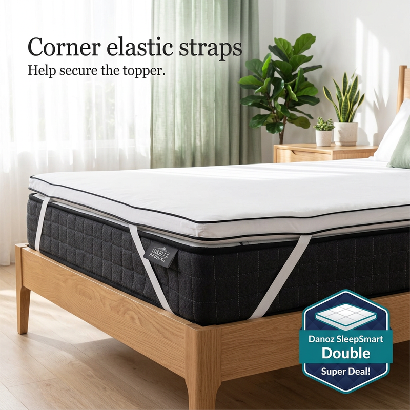 🛌 Danoz SleepSmart | Giselle Bedding Double Mattress Topper | 500GSM Microfibre | 5cm Pillow Top Comfort | Free Postage!