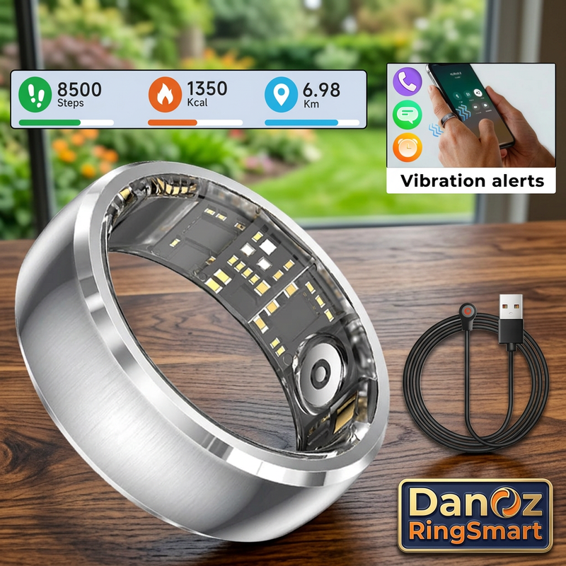💍 Danoz RingSmart | Ola Esporte SY15 Smart Ring | Activity & Sleep Trends | Bluetooth App Connection | Magnetic Cable or Charging Case | Free Postage!