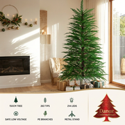 ChristmaSmart tree features, 263 tips and 214 LEDs, no people