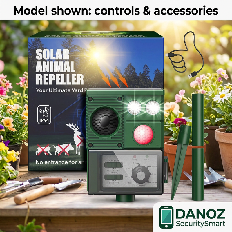 Green garden deterrent controls and accessories