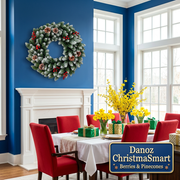 ChristmaSmart wreath Christmas dining-room display