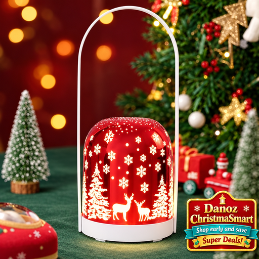Red rechargeable Christmas lantern