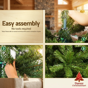 Tool-free Christmas tree assembly steps one two and three