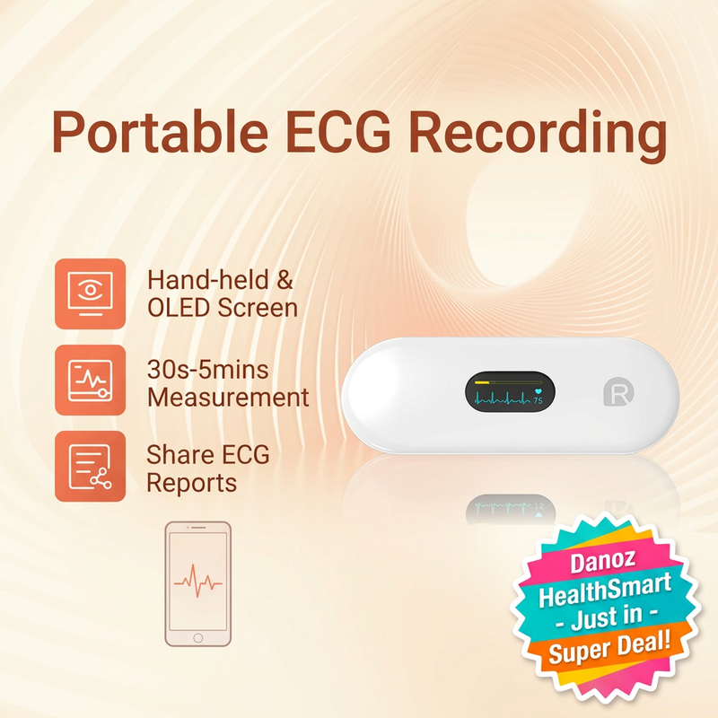 LEPU portable ECG monitor features with Danoz HealthSmart badge