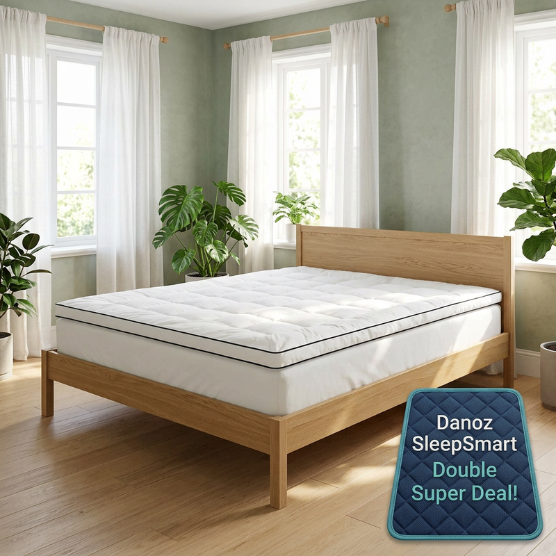 🛌 Danoz SleepSmart | Giselle Bedding Double Mattress Topper | 500GSM Microfibre | 5cm Pillow Top Comfort | Free Postage!