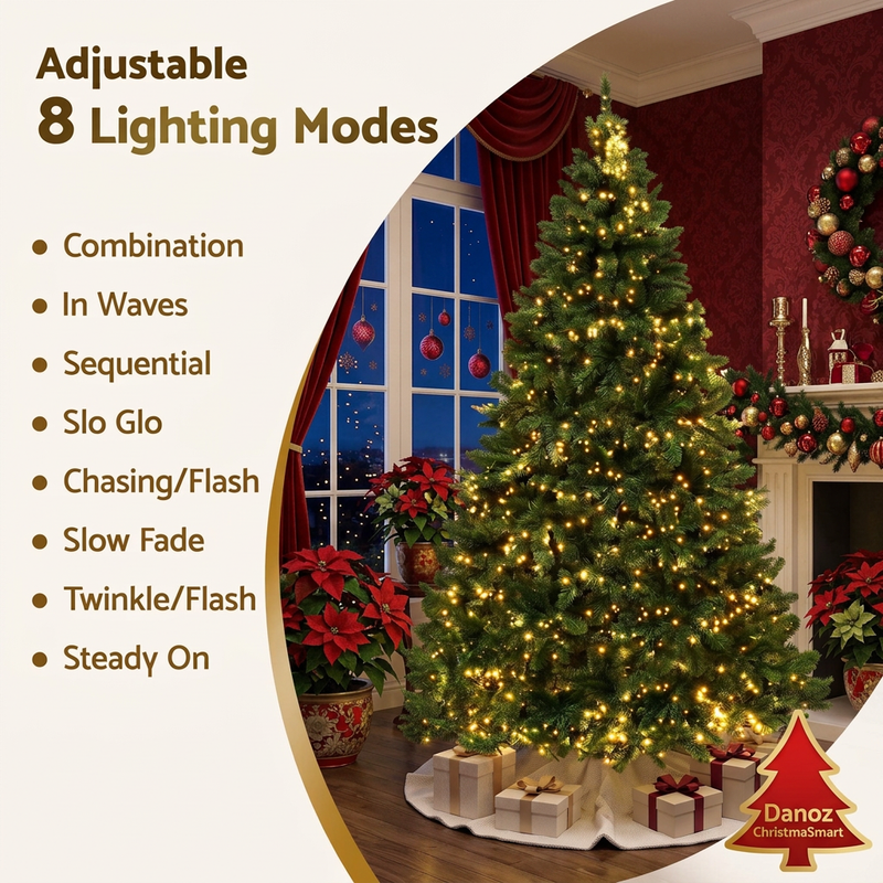 Eight warm white LED lighting modes