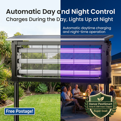 PestSmart solar insect zapper day and night with Free Postage