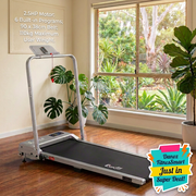 Treadmill features in warm cream interior