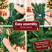 Four-panel Christmas tree assembly guide