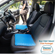 Two SeatSmart honeycomb cushions on car seats